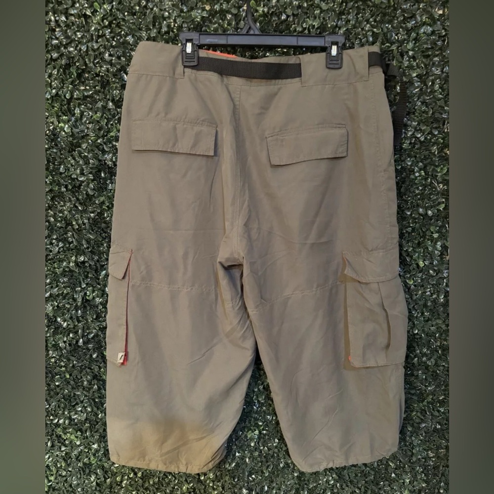 Vintage Macgear Sku 0085 Outdoor Lightweight Cargo Shorts Green Orange 36 - Picture 2 of 4